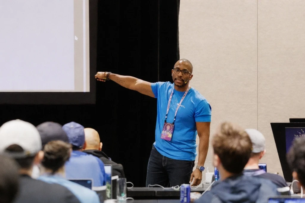 Johnny Boursiquot leading a workshop